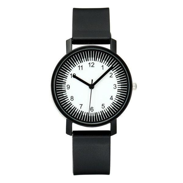

wristwatches black and white retro casual simple trend for men women shi ying couple watches, Slivery;brown