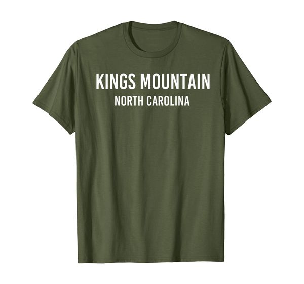 

kings mountain north carolina usa patriotic vintage sports t-shirt, White;black