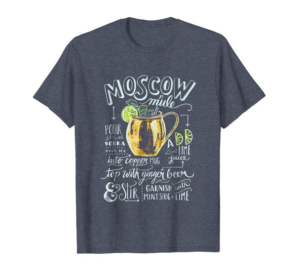 

moscow mule copper mug recipe cocktail graphic t-shirt, White;black