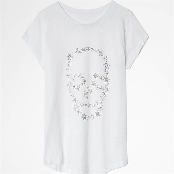 

women t-shirts 100% cotton letter printed womne tshirt summer o-neck short sleeve tees 210623, White
