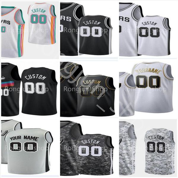 

75th diamond basketball jersey thaddeus young zach collins bryn forbes drew eubanks jock landale tre jones keita bates-diop joe wieskamp dev, Black;red