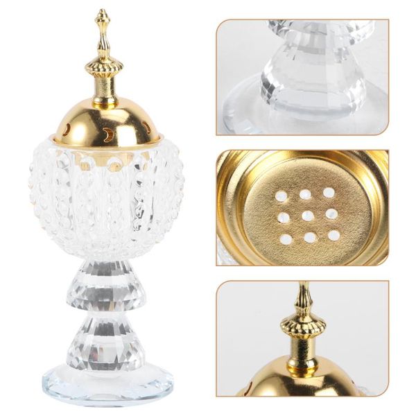 

1pc creative censer tearoom household exotic furnace golden fragrance lamps