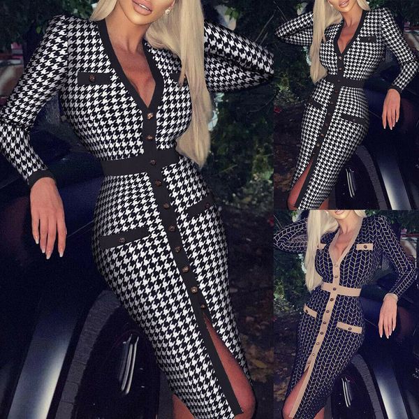 

fashion long sleeve party dresses women clothing back femme dress, Black;gray