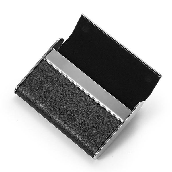 

card holders man business name case metal holder wallet id gift, Brown;gray