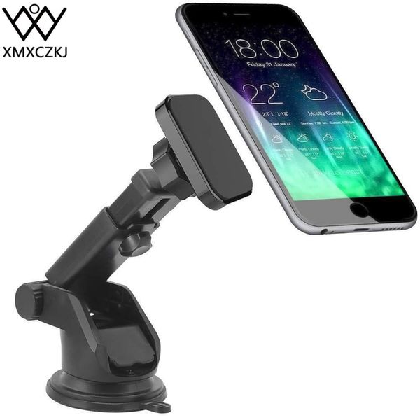 XMXCZKJ Supporto magnetico per parabrezza per auto da cruscotto, supporto per braccio lungo per cellulare, supporto per telefono magnetico XR Mi8