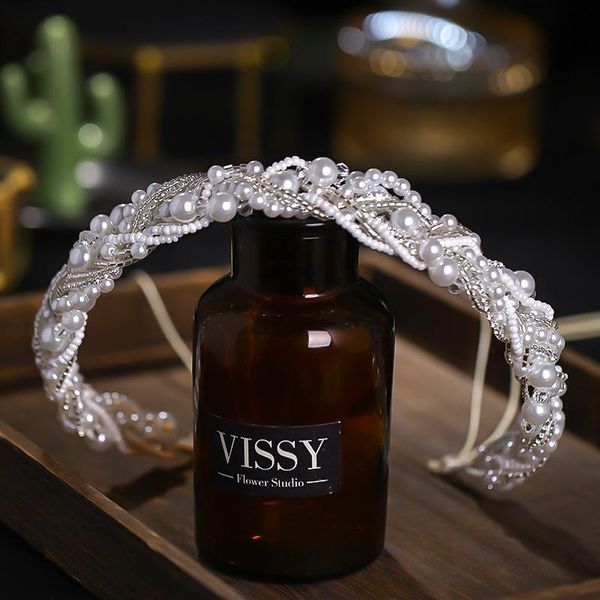 

hair clips & barrettes pearls beaded headbands for women crystal hairbands rhinestone tiaras and crowns de noiva bride bridal wedding access, Golden;silver