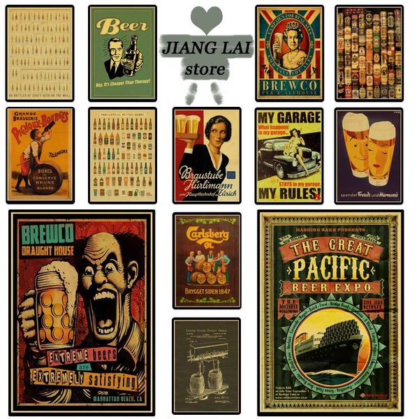 

paintings vintage kraft paper cheeers and drinking wine from beer wall poster for home el 42x30 cm 30x21