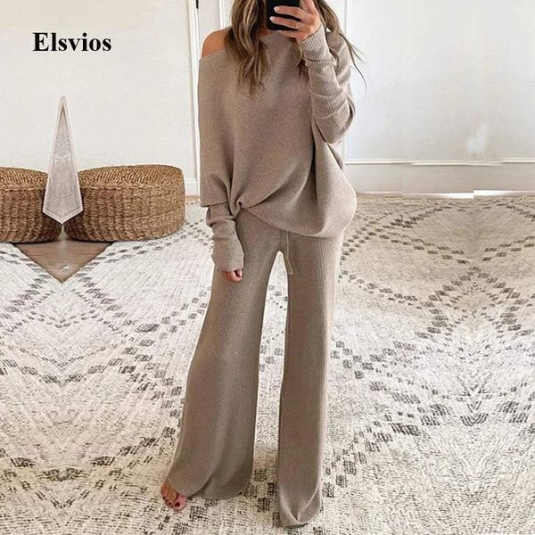 

bustiers & corsets homewear women 2 piece set spring autumn loose pullover + wide leg pants sports suit lady casual soft spor, Black;white