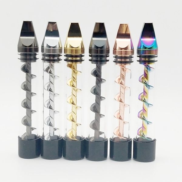 

new 3in1 pip glass twist blunt mini second generation dry burning atomizer spiral pipe