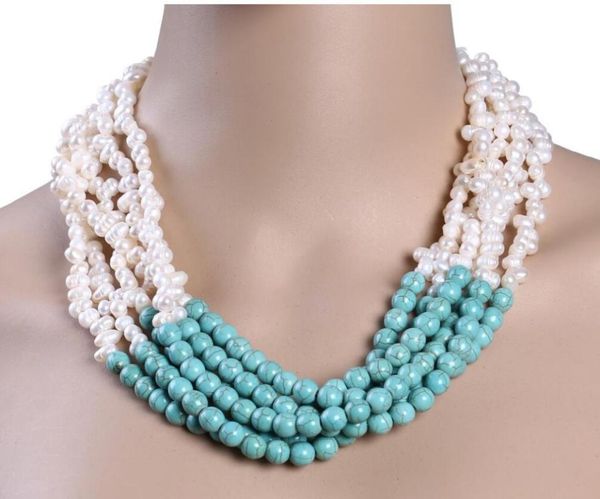 

pendant necklaces 6-7mm multiple natural freshwater pearls8mmturkey, Silver