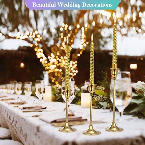 

candle holders mlgb 6pcs gold candlestick holder taper decorative for home decor