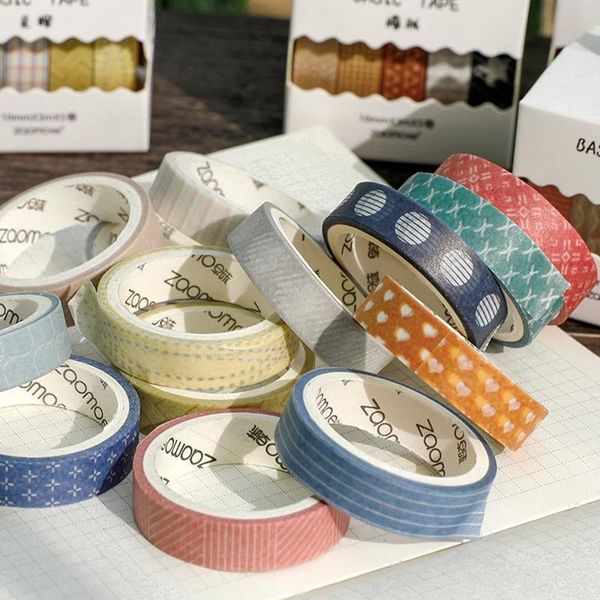 

5rolls/set stationary supplies masking tape adhesive stickers scrapbooking diy decorative washi gift wrap