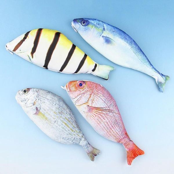 

pencil bags creative gift fish shape bag pen case zipper pouch school stationery