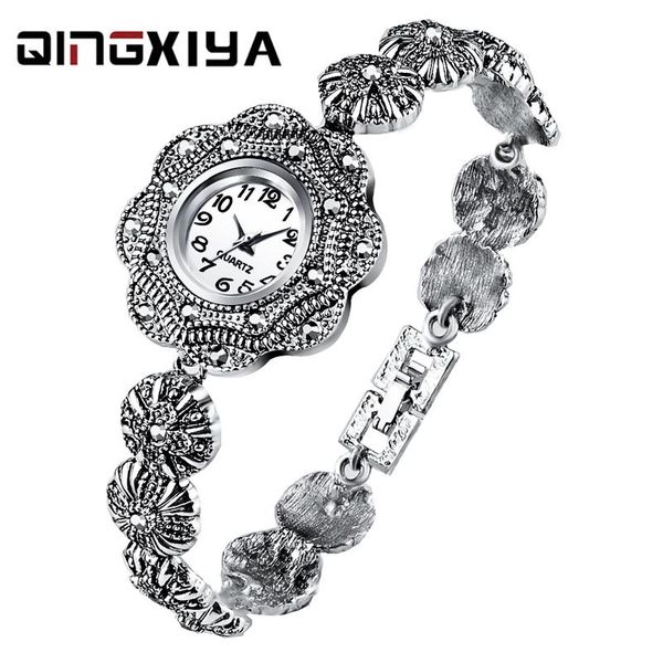 

wristwatches qingxiya brand fashion ladies bracelet watch lady creative casual quartz watches women gift relogio feminino, Slivery;brown