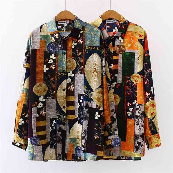 

summer spring women blouses retro shirts england style long sleeve shirts female streetwear blusas mujer 210401, White