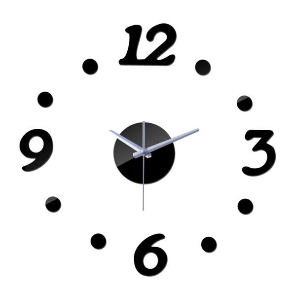 

wall clocks 3d clock watch stickers reloj de pared vintage large decorative horloge murale living room needle modern