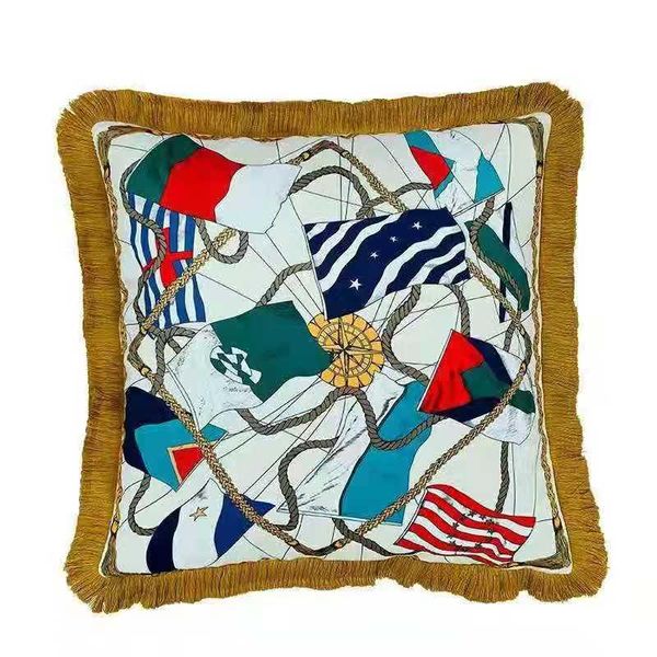 

cushion/decorative pillow printed cushion cover velvet thick pillowcase european luxury tassel edge home decoration