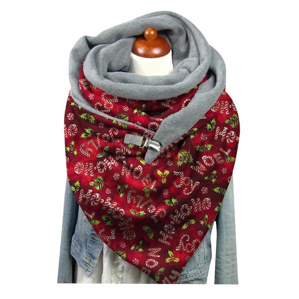 

scarves winter cashmere women 2022 christmas warm xmas printed thickening long scarf classic soft female shawl lady wraps, Blue;gray