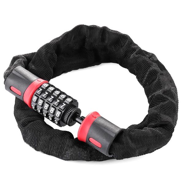 

bike locks chain lock anti-theft 5-digit resettable combination bicycle cable with heavy duty alloy steel for motorcycle