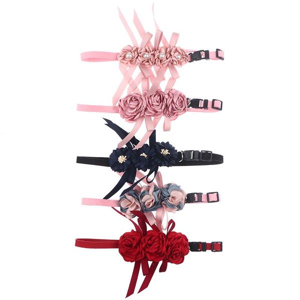

dog collars & leashes wedding flower pet collar princess cat small necklace puppy grooming accessories married party