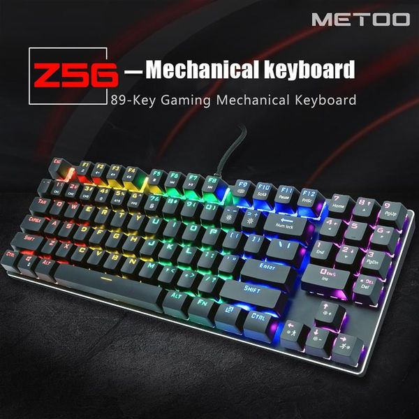 

mechanical keyboard wired gaming backlit 89-key for games lappc keyboards