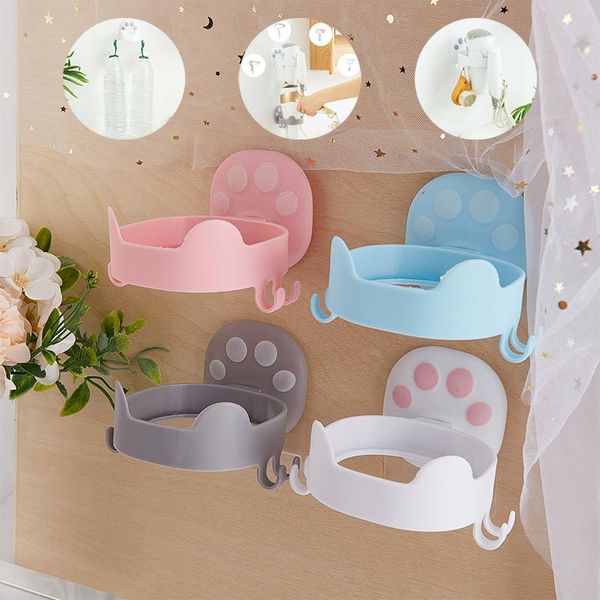 

hooks & rails simple cat claw mop clip wall-mounted seamless household hook bathroom kitchen balcony broom brush drain storage rack