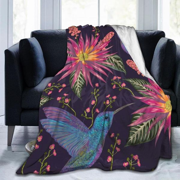 

blankets unique blanket to family friends tropical hummingbird flowers berries and leaves durable super soft comfortable for home