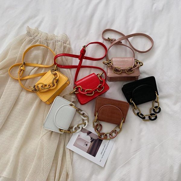 

evening bags ladies single shoulder canvas fabric mini flap stone grain metal chain handle handbag fashionable messenger bag