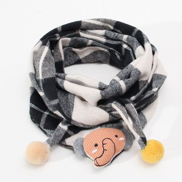 

scarves fashion children cotton triangle scarf bibs autumn winter kids collar outdoor baby boys cartoon cute animals neck warmer, Blue;gray