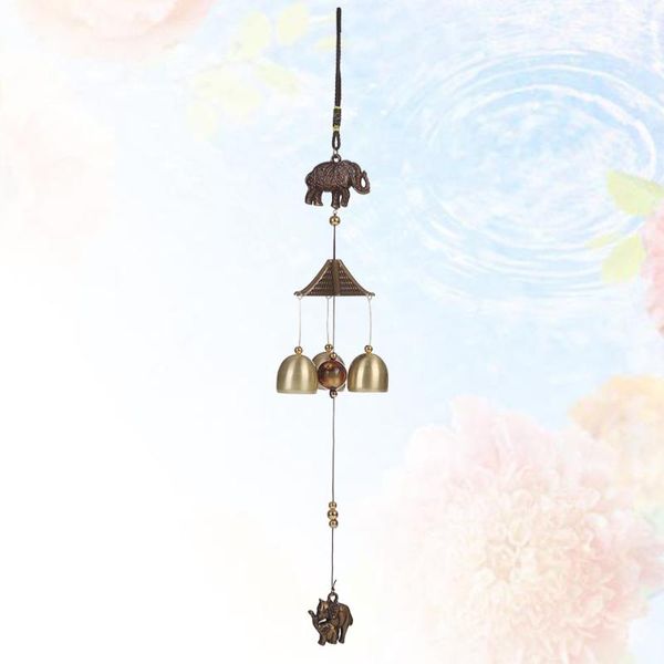 

decorative objects & figurines metal wind chime home decoration door trim copper pendant bells window - elephant