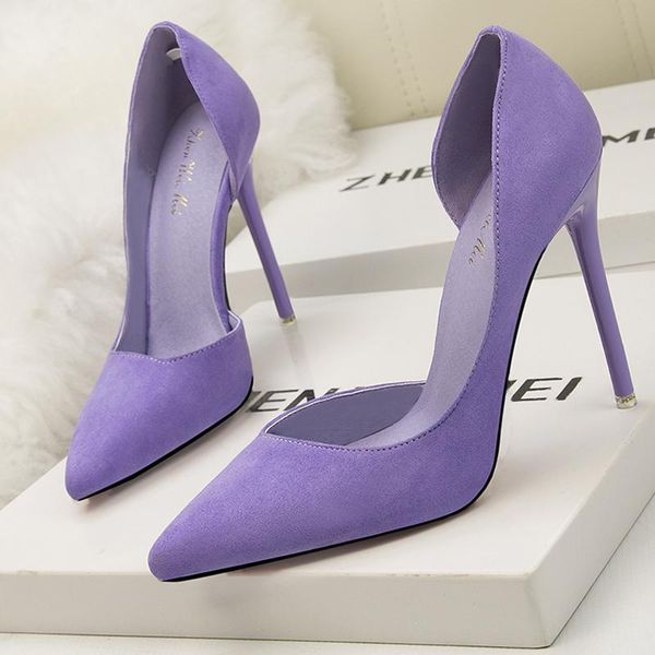 

dress shoes 2021 woman pumps suede women heels stiletto fashion office high  cm ladies women's, Black