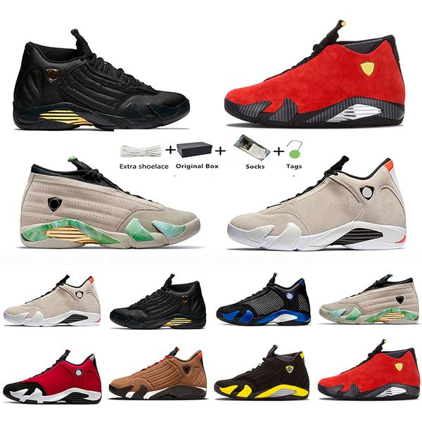 14s mens basquete sapatos areia fortuna batom vermelho doce varsity royal cane último tiro ginásio vermelho inverno homens mulheres treinadores sapato esportivo com caixa