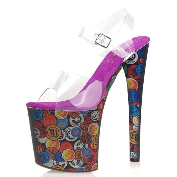 

sandals mclubgirl hate sky high 20cm fish mouth pole dance heels platform nightclub catwalk women's shoes lyp, Black