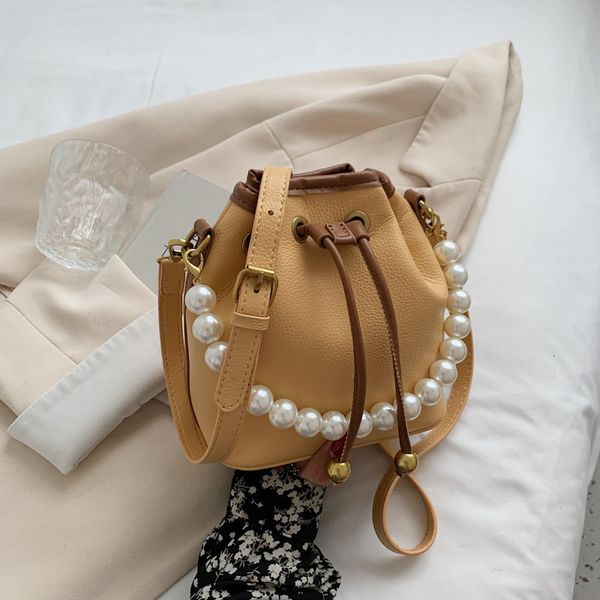 

handbag pearl summer foreign style 2021 trend women's bag net red suction bucket fashion one shoulder messenger