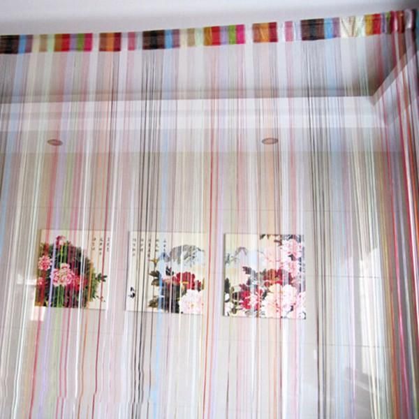 

curtain colorful decor string line window door panel room divider home & drapes