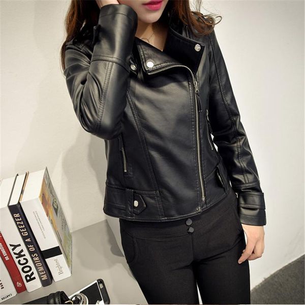 

women's leather & faux hlmfs 2021leather coat, Black