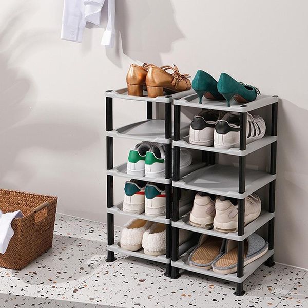

4/5 tiers steel pipe detachable dustproof shoe rack storage organizer shoes space-saving stand cabinet shelf clothing & wardrobe