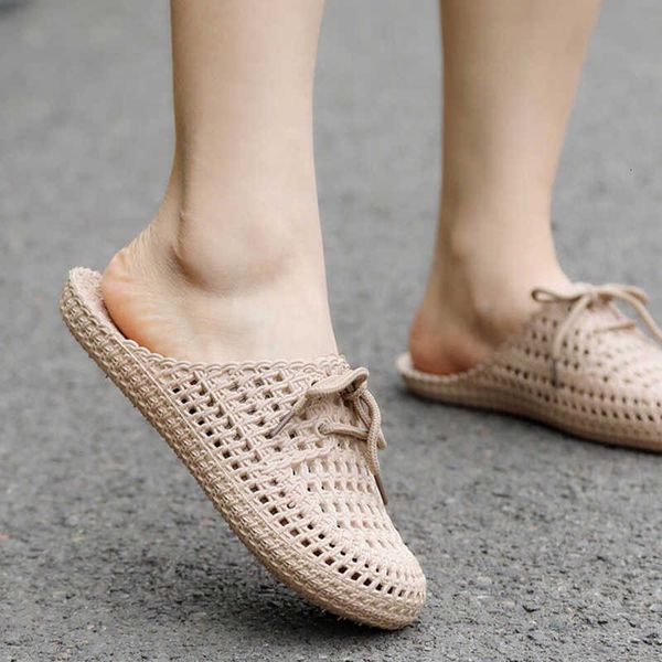 

slippers women's summer bathroom home bowknot soft mesh for women slides breathable sandals 2021 1r0j, Black