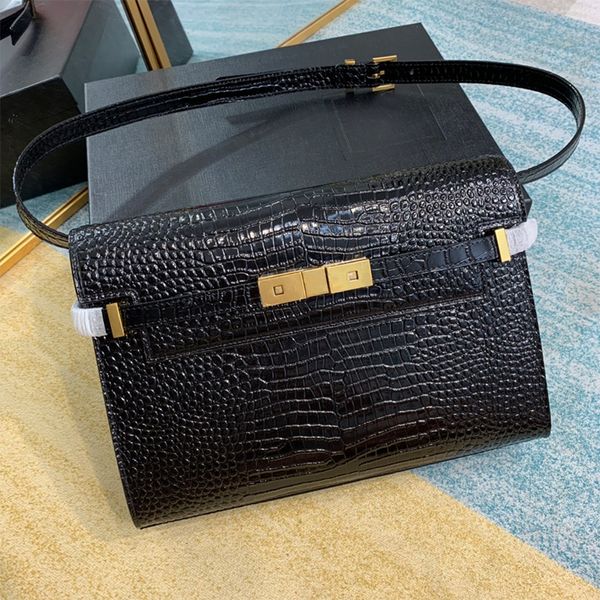 

2021 fashion handbag ladies designer composite bag clutch classic crocodile print shoulder alligator genuine leather
