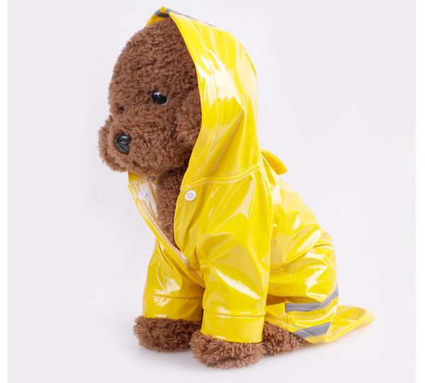 Abbigliamento per cani Mylb Summer Outdoor Puppy Pet Rain Coat S-XL Felpa con cappuccio Giacche impermeabili PU Impermeabile per cani Gatti Vestiti all'ingrosso