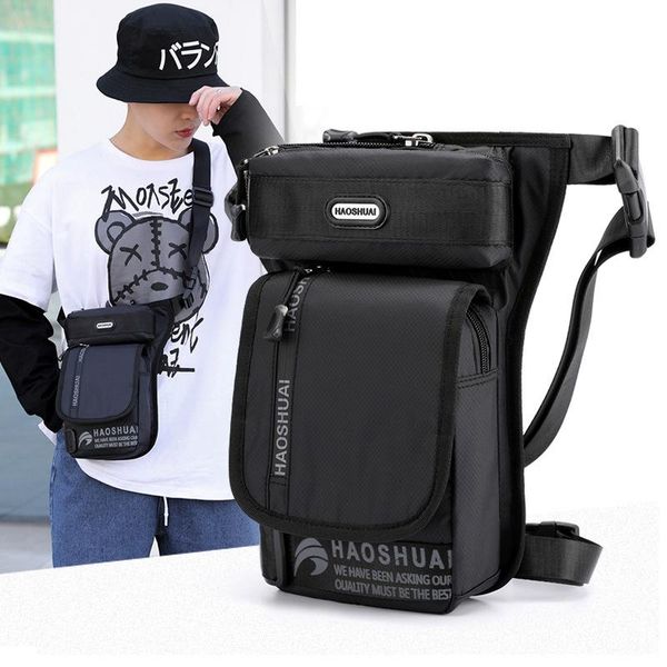 

weysfor motorcycle riding belt fanny pack male military assault casual hip bum waterproof oxford waist leg drop bag bags
