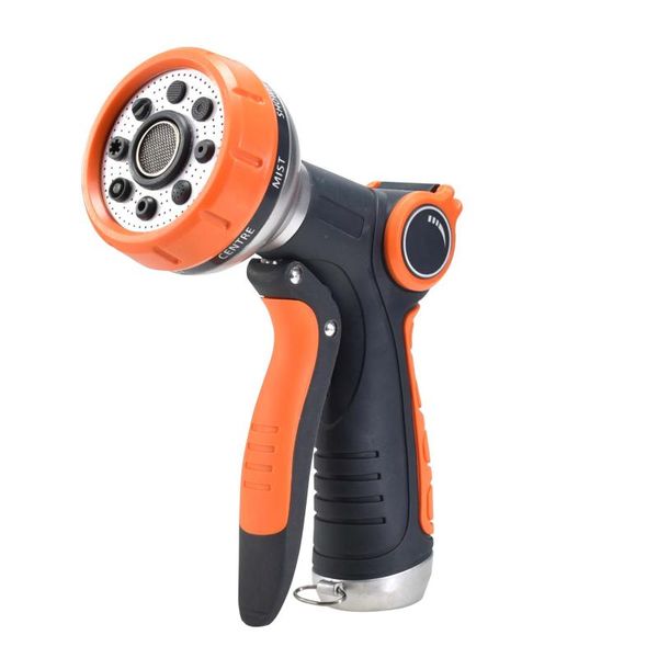 

metal 8 pattern thumb valve garden hose nozzle watering equipments