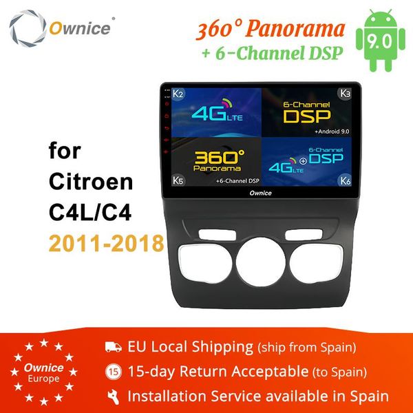 

player ownice k1 k2 k5 k6 android 9.0 navigation for c4 c4l 2011 - 2021 octa core car dvd radio headunit bluetooth 4g