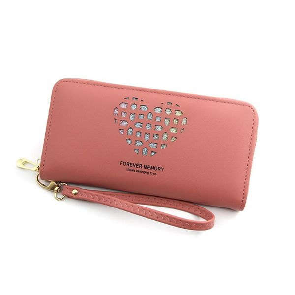 

wallets ladies wallet clutch bag long zip fashion phone hollow, Red;black