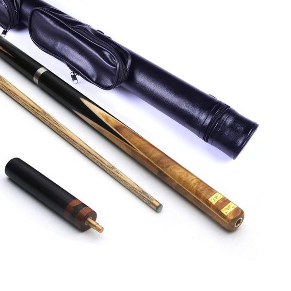 

3/4 snooker cues ash wood stick 9.8mm-10mm tip with cue case china billiard