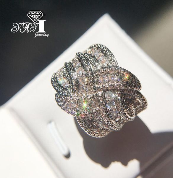 

wedding rings yayi jewelry fashion princess cut 5.5 ct white zircon silver color engagement heart party gifts, Slivery;golden