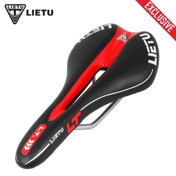 

lietu bicycle cycling saddle hollow design cushion seat hi-ten steel rail mountain road bike mtb saddles