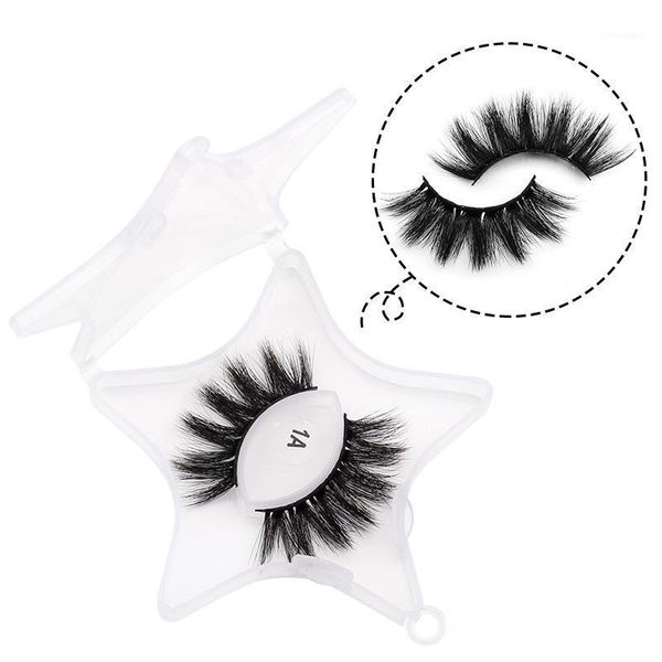 

mink lashes natural volume star shape makeup extension false eyelashes1