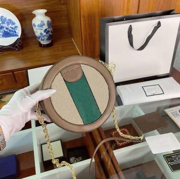 

women round designer bags fashion cosmetic crossbody bag original box luxury handbag wallet clutch chain coin circular purse socialite messa