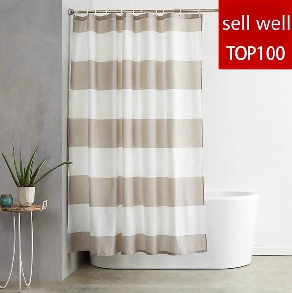

modern stripe waterproof shower curtain bathroom toilet laundry room farmhouse decor watertight bath curtains